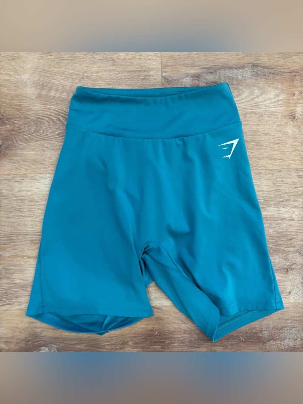 Gymshark Teal High-Waist Bike Shorts